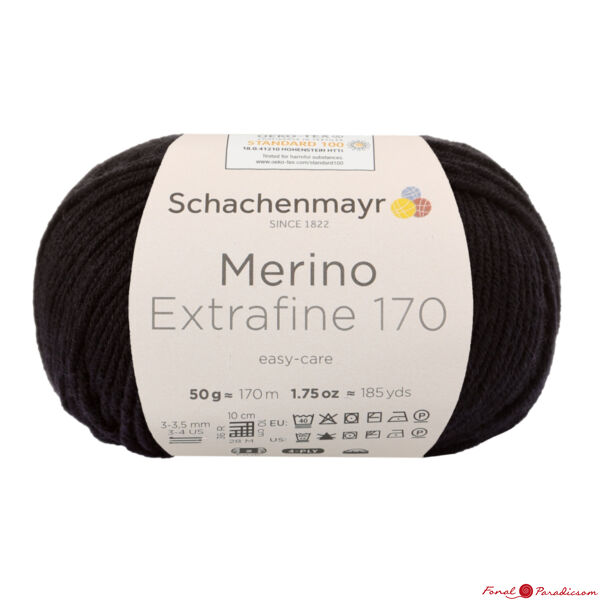 Merino extrafine 170 fekete 0009