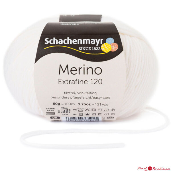 Merino Extrafine 120 fehér 00101