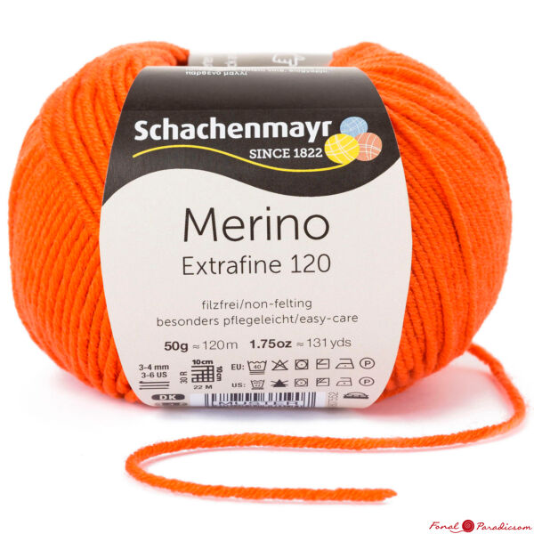 Merino Extrafine 120 narancssárga 00125