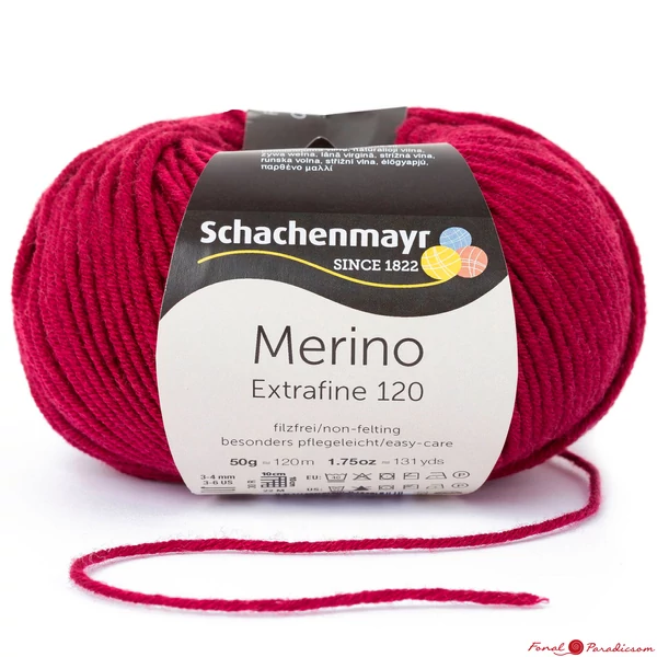 Merino Extrafine 120 borvörös 00132