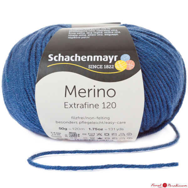 Merino Extrafine 120 tengerész kék 00155