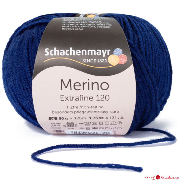 Merino Extrafine 120 sötét kék 00158