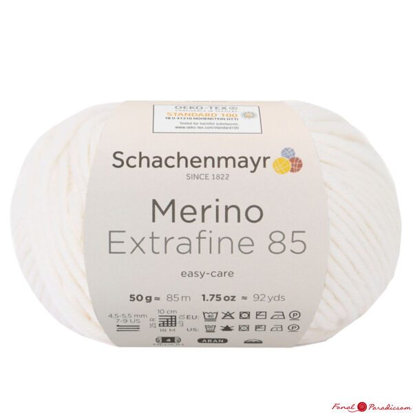 Merino Extrafine 85 fehér 00201