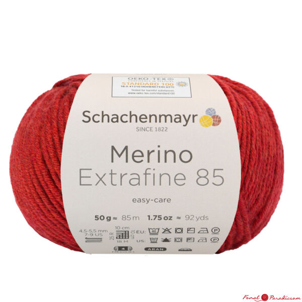  Merino Extrafine 85 szenvedély vörös 00227