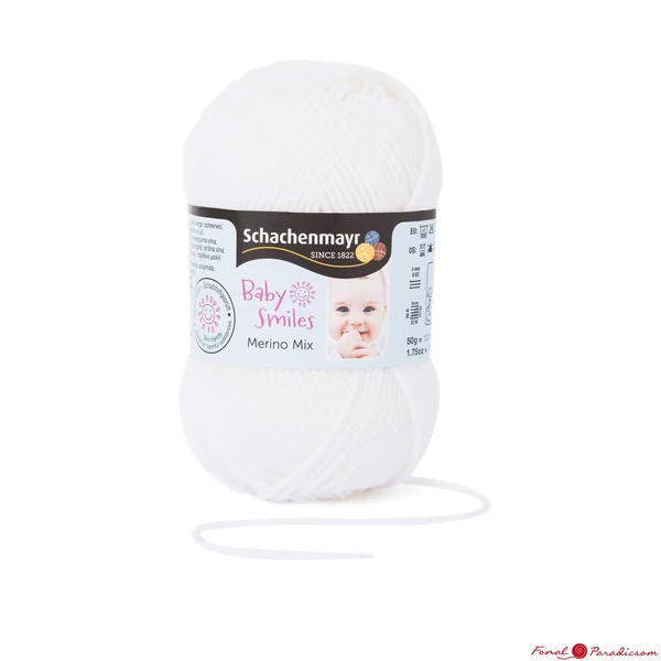 Merino Mix Baby Smiles Fehér 01001