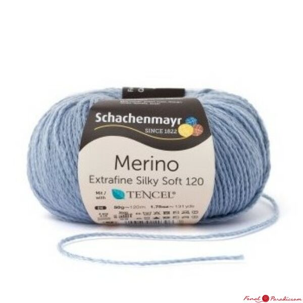 Merino Extrafine Silky Soft 120 felhő kék 00553