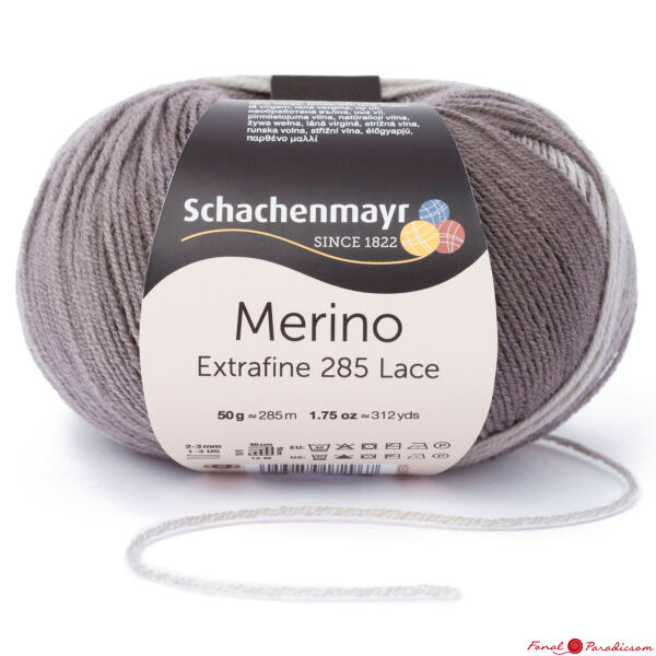 Merino Extrafine 285 Lace színátmenetes csipkefonal szürke árnyalatok 00586