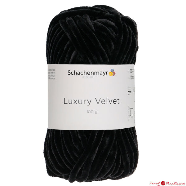 Luxury Velvet  black sheep fekete zsenilia fonal 00099