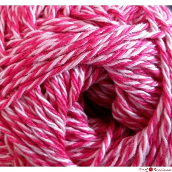 Catania Color Mouliné pink-fehér melírozott fonal 0114