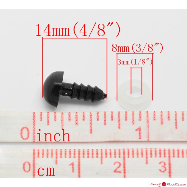 Biztonsági orr fekete 14x8 mm