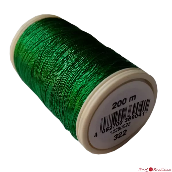 Coats Metallic fémszálas varró hímző cérna zöld