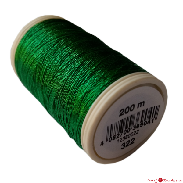 Coats Metallic fémszálas varró hímző cérna zöld
