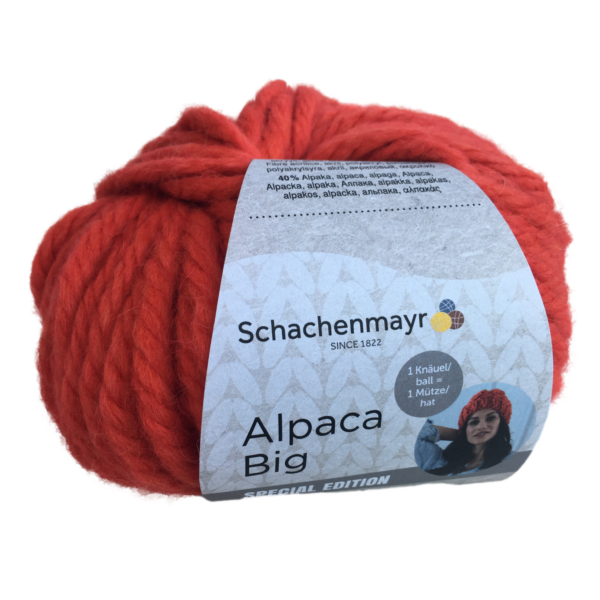 Alpaca Big fonalcsalád élénkszíneken promóciós kiadás, paradicsom piros