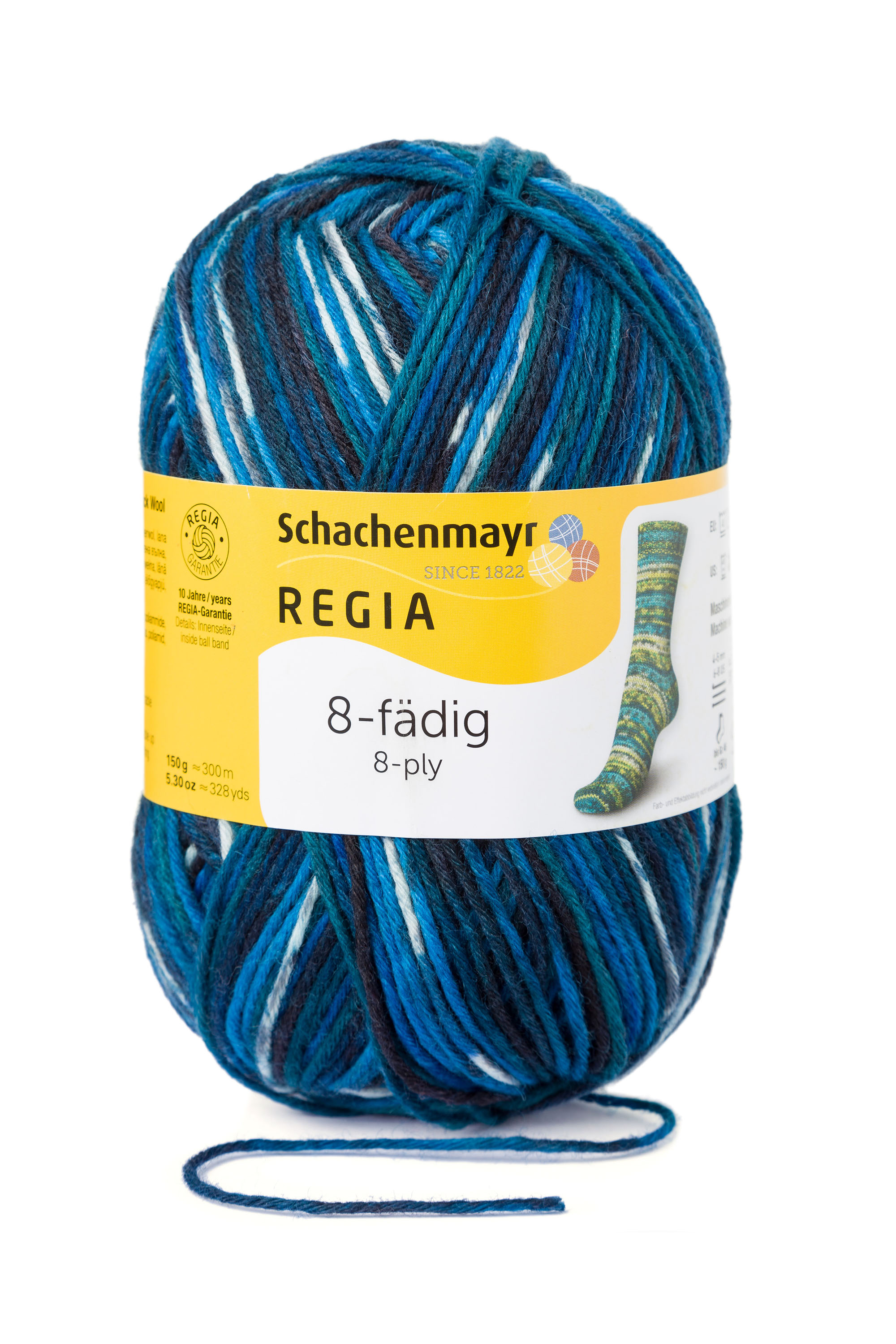 Regia 8- szálas  color Colorito Gleccser zoknifonal 150 g  08135