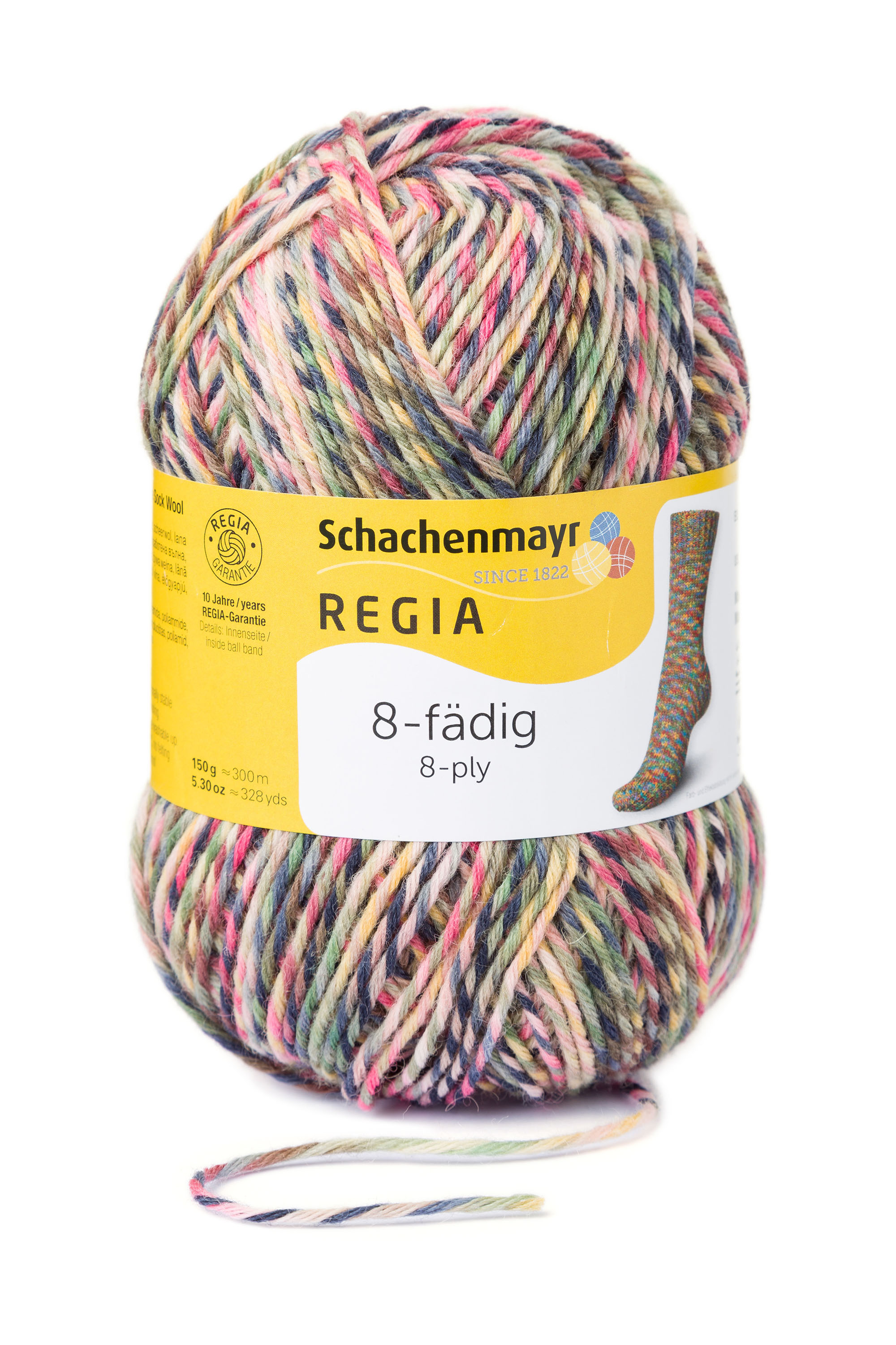 Regia 8- szálas  color zoknifonal 150 g Svartlög 08997