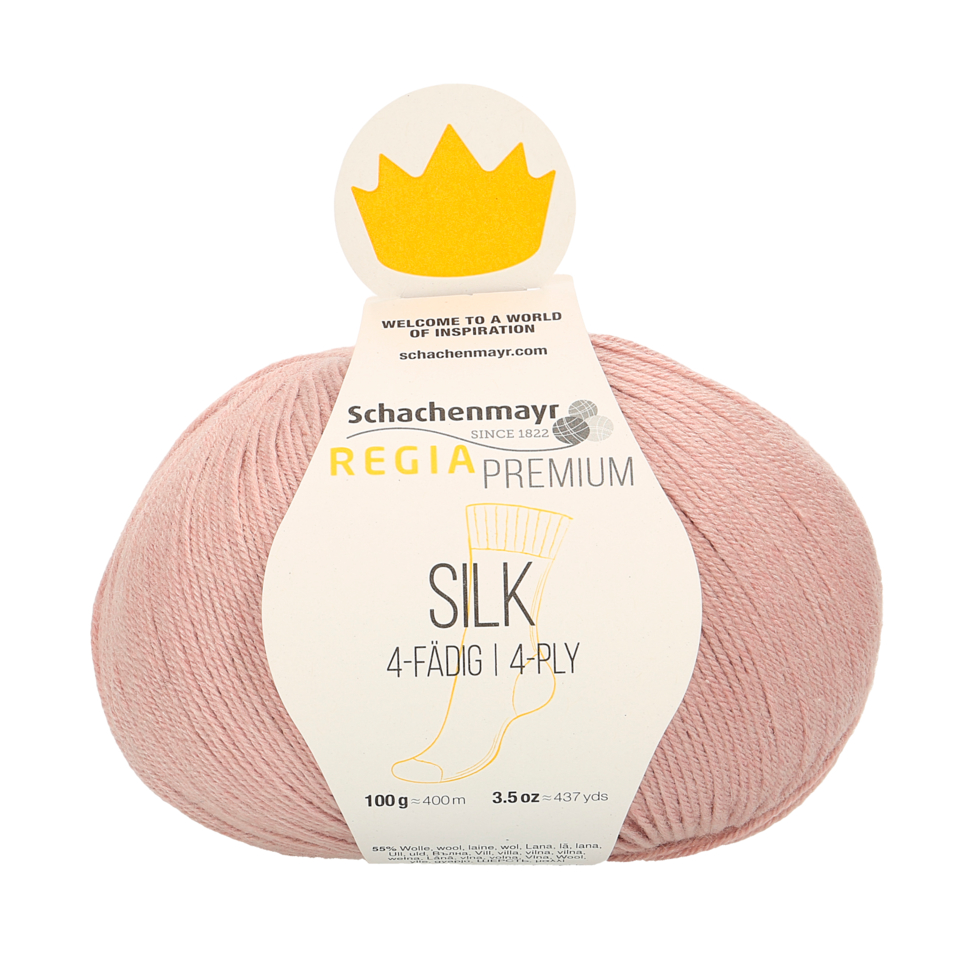 Regia Premium Silk rozé rózsaszín zoknifonal 00031