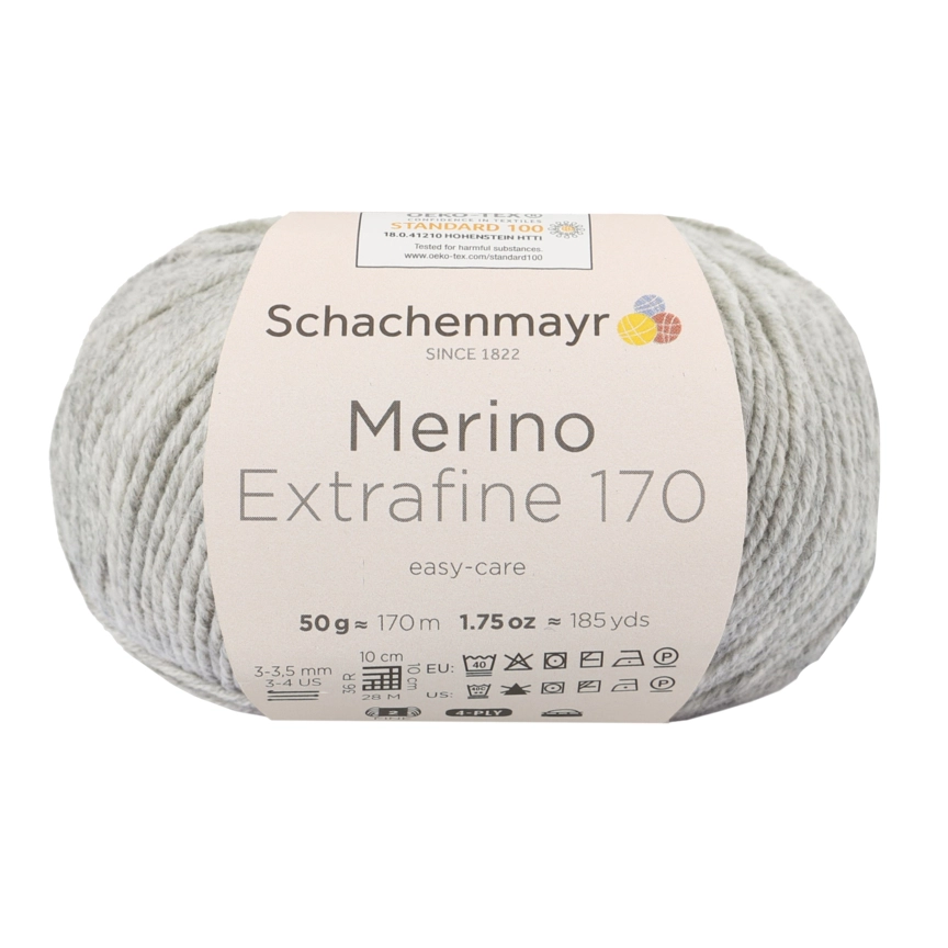 Merino extrafine 170 világos szürke melirozott 00090